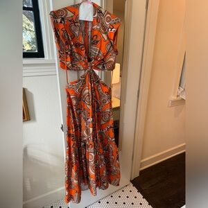 ALC Alexandria Cotton Midi Dress in Citrus Multi!!🧡